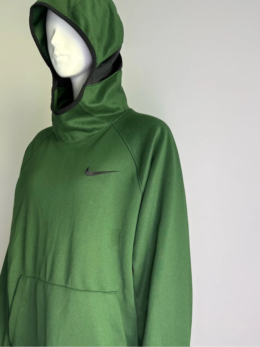 Nike Men’s Dark Green Crewneck Pullover with Black Swoosh